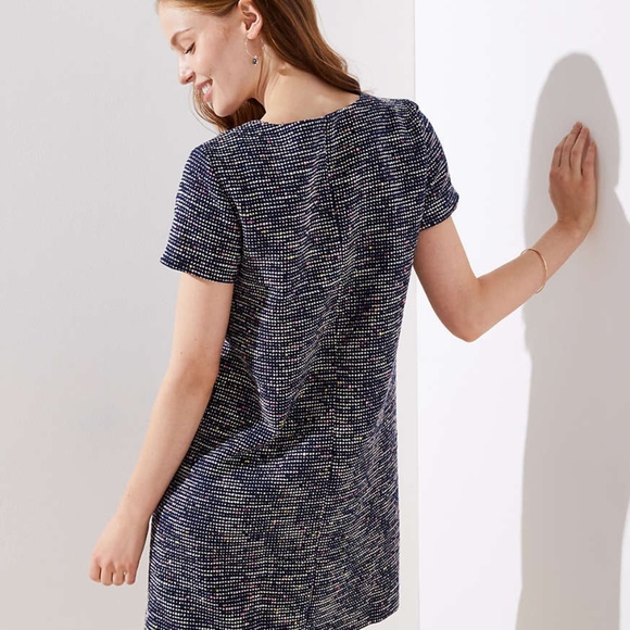 boucle shift dress